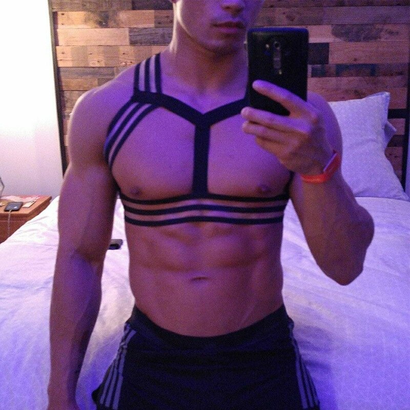 x mens Underwear erotic Men Elastic Bandages Short Sleeveless