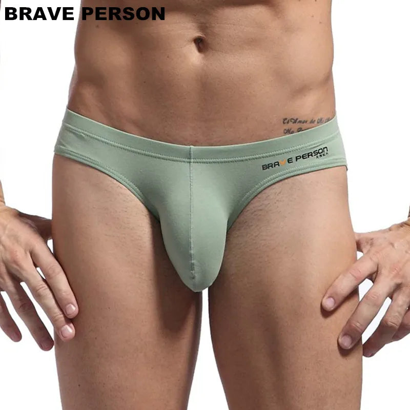 X mens BRAVE PERSON Sexy Men Underwear Briefs U convex Big Penis Pouch Design Men Cotton Briefs for Man Bikini Hot Sale