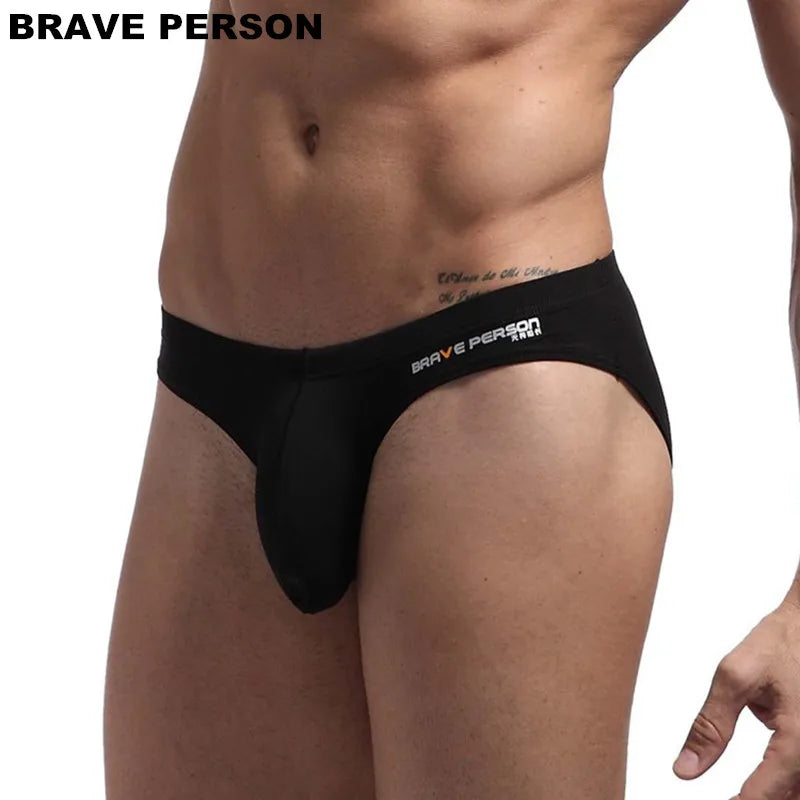 X mens BRAVE PERSON Sexy Men Underwear Briefs U convex Big Penis Pouch Design Men Cotton Briefs for Man Bikini Hot Sale