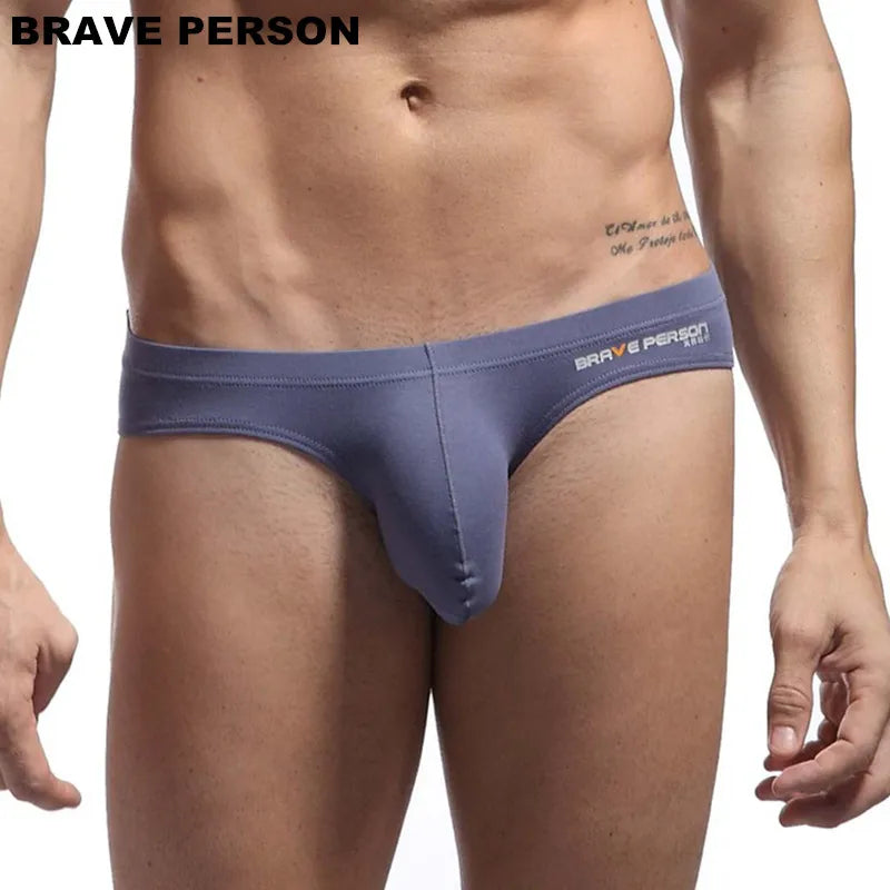 X mens BRAVE PERSON Sexy Men Underwear Briefs U convex Big Penis Pouch Design Men Cotton Briefs for Man Bikini Hot Sale