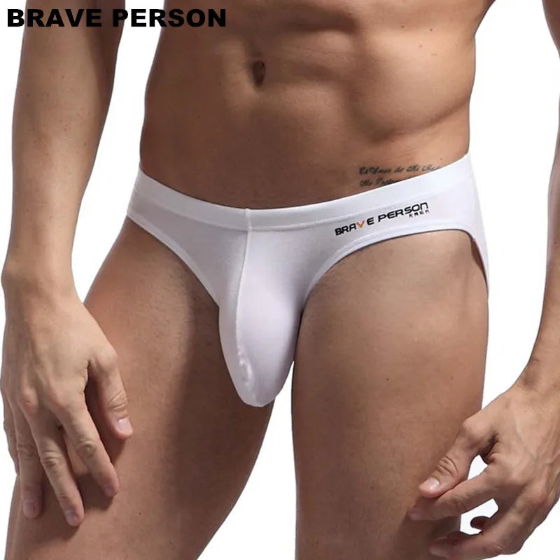 X mens BRAVE PERSON Sexy Men Underwear Briefs U convex Big Penis Pouch Design Men Cotton Briefs for Man Bikini Hot Sale