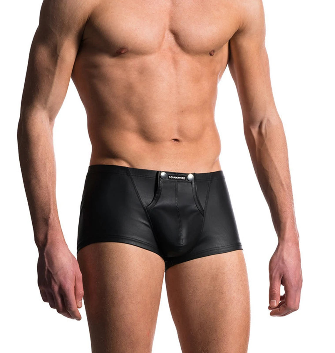 X mens Boxers Leather Lingerie  Black Patent Leather Boxers Shorts Gay Mens Underwear