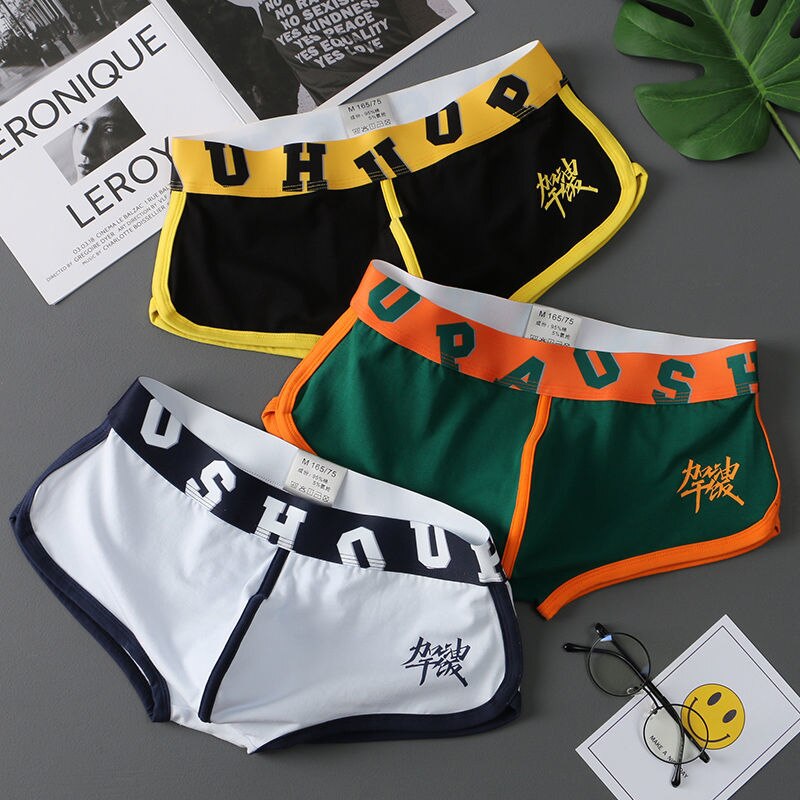 x mens 3Pcs/Lot Boxer Shorts Men Underpants Cotton Underwear Mens