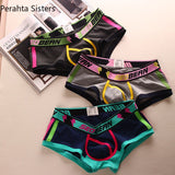 x mens 3PCS/Lot Boxer Briefs for Men U Convex Cotton Underwear