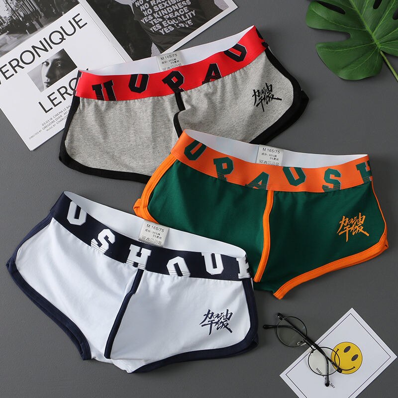 x mens 3Pcs/Lot Boxer Shorts Men Underpants Cotton Underwear Mens