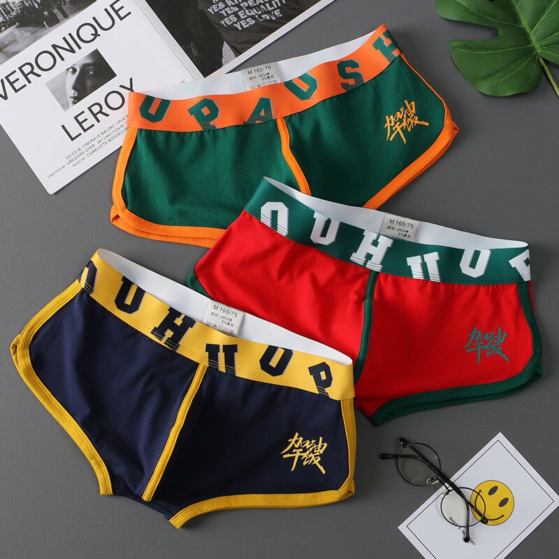 x mens 3Pcs/Lot Boxer Shorts Men Underpants Cotton Underwear Mens