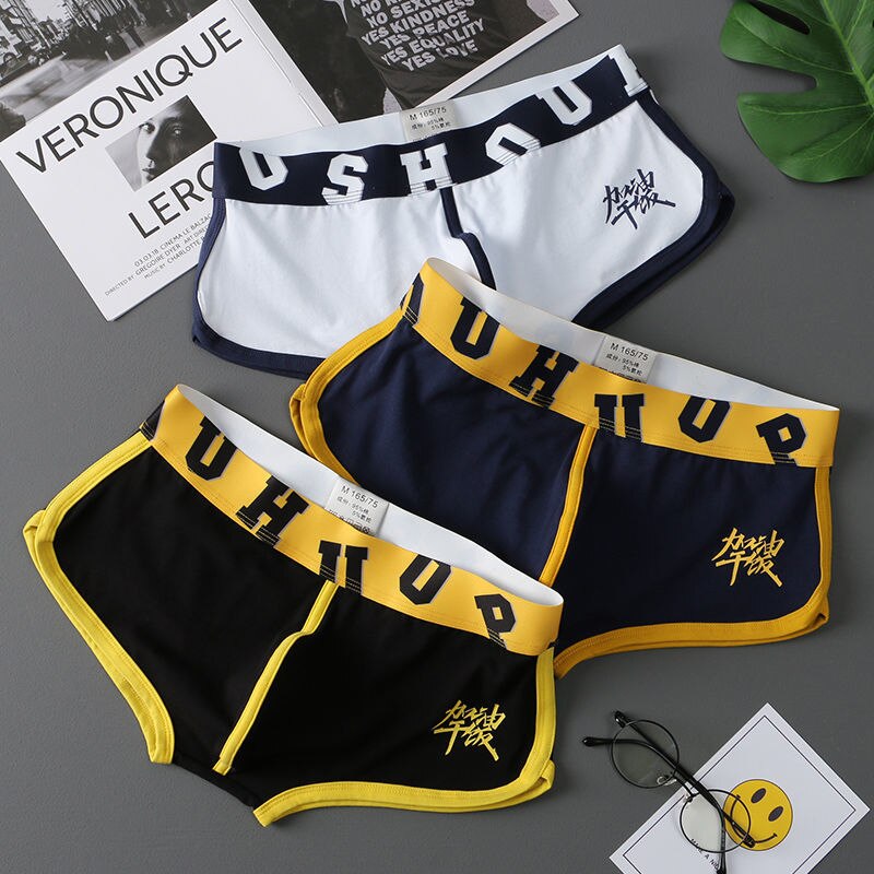 x mens 3Pcs/Lot Boxer Shorts Men Underpants Cotton Underwear Mens