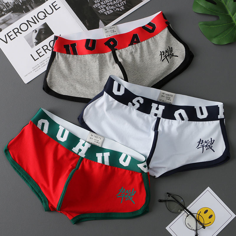 x mens 3Pcs/Lot Boxer Shorts Men Underpants Cotton Underwear Mens