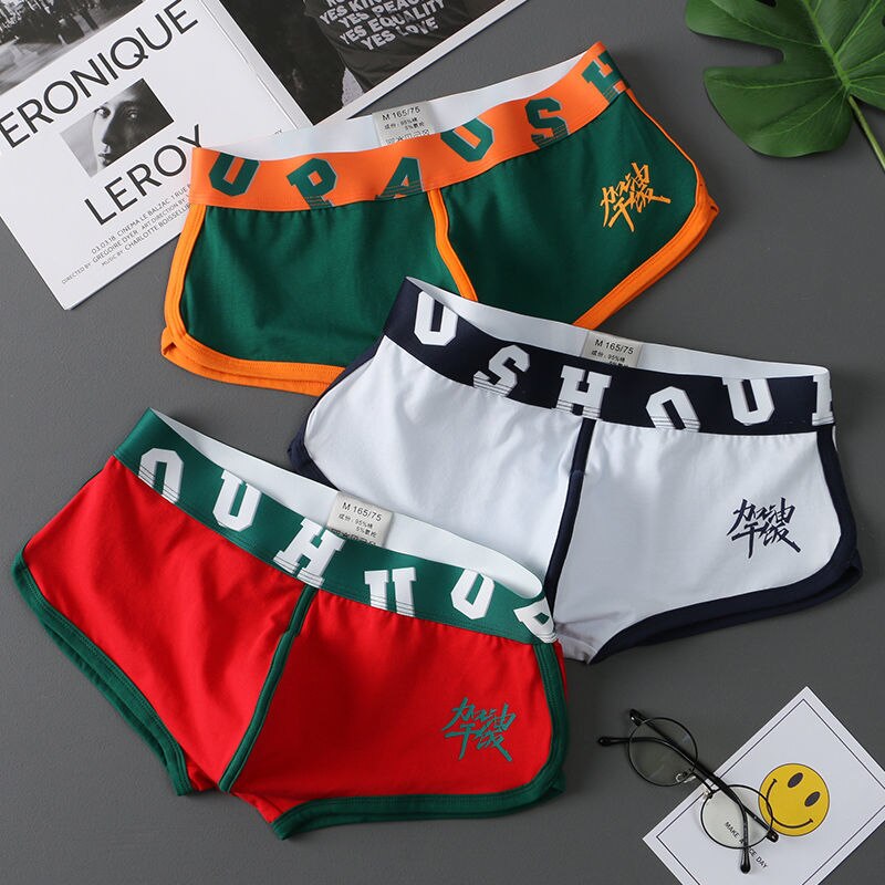 x mens 3Pcs/Lot Boxer Shorts Men Underpants Cotton Underwear Mens