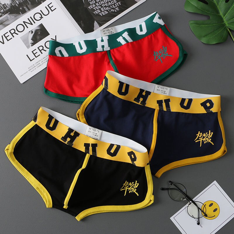 x mens 3Pcs/Lot Boxer Shorts Men Underpants Cotton Underwear Mens